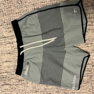 Peloton Gray and Black Athletic Shorts